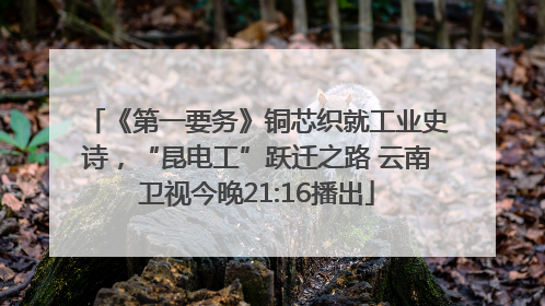 《第一要务》铜芯织就工业史诗，“昆电工”跃迁之路 云南卫视今晚21:16播出