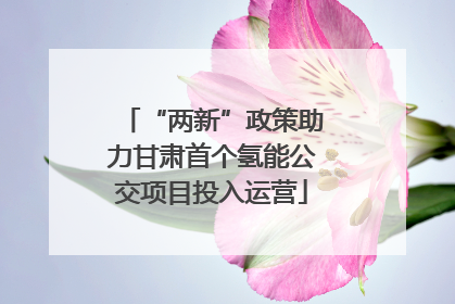 “两新”政策助力甘肃首个氢能公交项目投入运营
