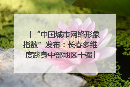 “中国城市网络形象指数”发布：长春多维度跻身中部地区十强