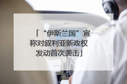 “伊斯兰国”宣称对叙利亚新政权发动首次袭击