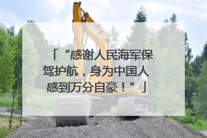 “感谢人民海军保驾护航，身为中国人感到万分自豪！”