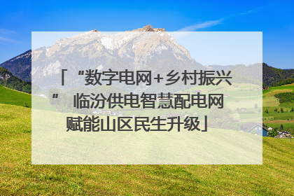 “数字电网+乡村振兴” 临汾供电智慧配电网赋能山区民生升级