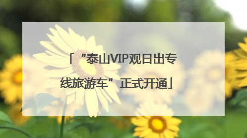 “泰山VIP观日出专线旅游车”正式开通
