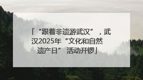 “跟着非遗游武汉”，武汉2025年“文化和自然遗产日” 活动开锣