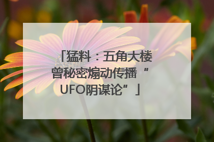 猛料：五角大楼曾秘密煽动传播“UFO阴谋论”