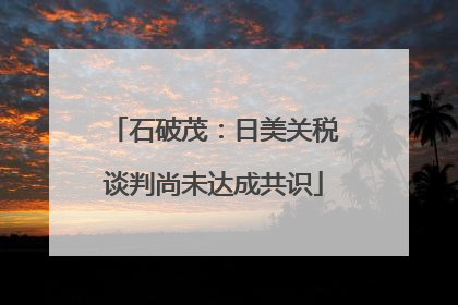 石破茂：日美关税谈判尚未达成共识