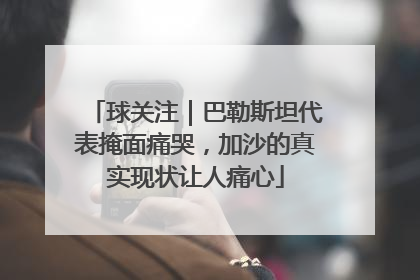 球关注｜巴勒斯坦代表掩面痛哭，加沙的真实现状让人痛心