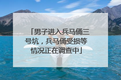 男子进入兵马俑三号坑，兵马俑受损等情况正在调查中