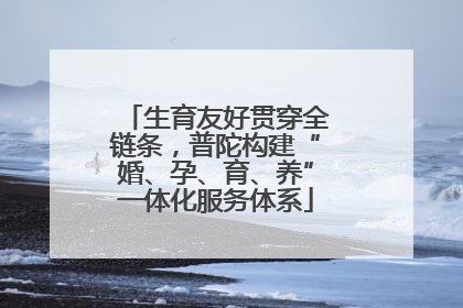 生育友好贯穿全链条，普陀构建“婚、孕、育、养”一体化服务体系