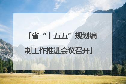 省“十五五”规划编制工作推进会议召开