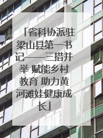 省科协派驻梁山县第一书记——三措并举 赋能乡村教育 助力黄河滩娃健康成长