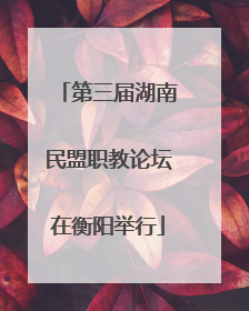 第三届湖南民盟职教论坛在衡阳举行