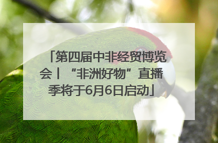 第四届中非经贸博览会丨“非洲好物”直播季将于6月6日启动