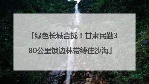 绿色长城合拢！甘肃民勤380公里锁边林带缚住沙海