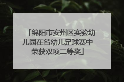 绵阳市安州区实验幼儿园在省幼儿足球赛中荣获双项二等奖