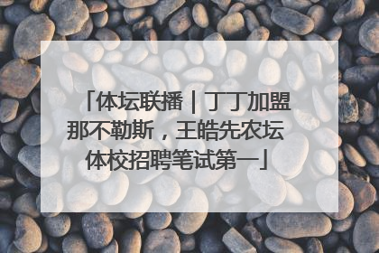 体坛联播｜丁丁加盟那不勒斯，王皓先农坛体校招聘笔试第一
