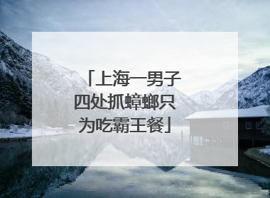 上海一男子四处抓蟑螂只为吃霸王餐