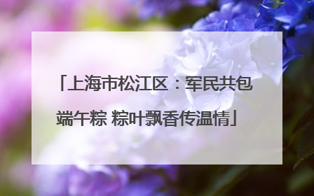 上海市松江区：军民共包端午粽 粽叶飘香传温情