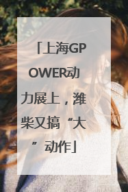 上海GPOWER动力展上，潍柴又搞“大”动作