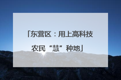 东营区：用上高科技 农民“慧”种地