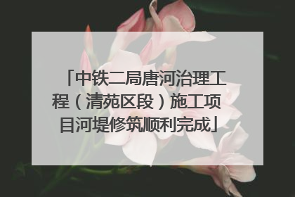 中铁二局唐河治理工程（清苑区段）施工项目河堤修筑顺利完成