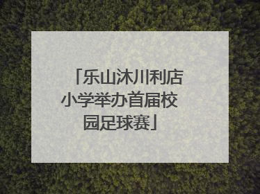 乐山沐川利店小学举办首届校园足球赛