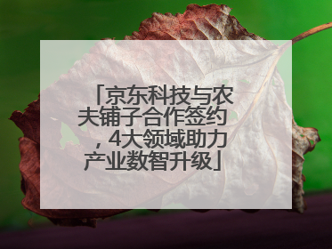 京东科技与农夫铺子合作签约，4大领域助力产业数智升级