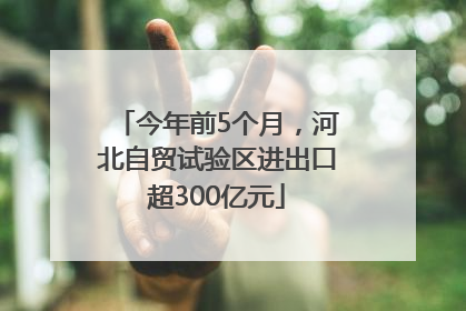 今年前5个月，河北自贸试验区进出口超300亿元