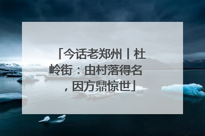 今话老郑州丨杜岭街：由村落得名，因方鼎惊世