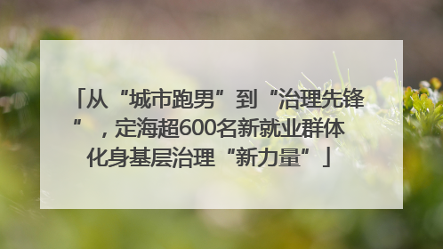 从“城市跑男”到“治理先锋”，定海超600名新就业群体化身基层治理“新力量”