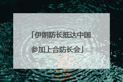 伊朗防长抵达中国参加上合防长会