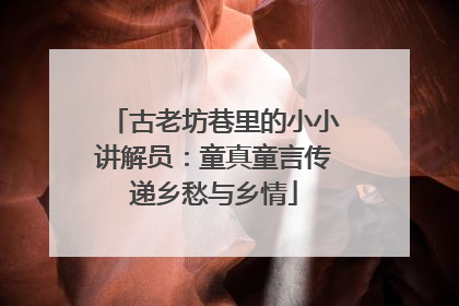 古老坊巷里的小小讲解员：童真童言传递乡愁与乡情