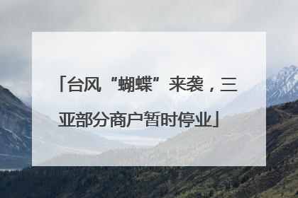 台风“蝴蝶”来袭，三亚部分商户暂时停业