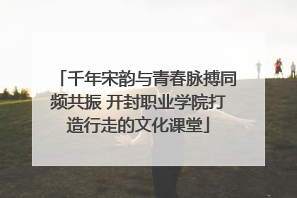 千年宋韵与青春脉搏同频共振 开封职业学院打造行走的文化课堂