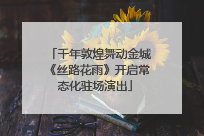 千年敦煌舞动金城《丝路花雨》开启常态化驻场演出