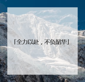 全力以赴，不负韶华