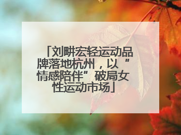 刘畊宏轻运动品牌落地杭州，以“情感陪伴”破局女性运动市场