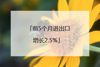 前5个月进出口增长2.5%