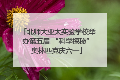 北师大亚太实验学校举办第五届 “科学探秘” 奥林匹克庆六一