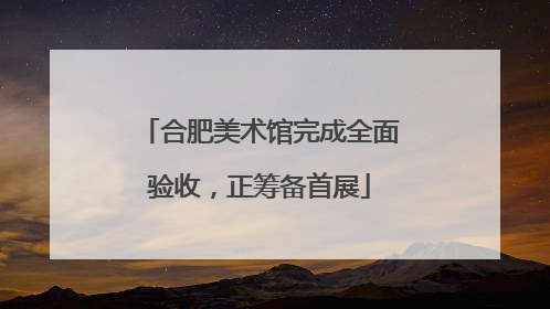 合肥美术馆完成全面验收，正筹备首展