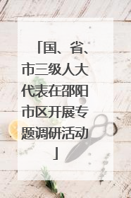 国、省、市三级人大代表在邵阳市区开展专题调研活动