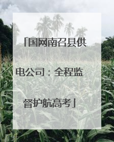 国网南召县供电公司：全程监督护航高考