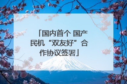 国内首个 国产民机“双友好”合作协议签署