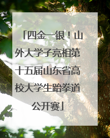 四金一银！山外大学子亮相第十五届山东省高校大学生跆拳道公开赛