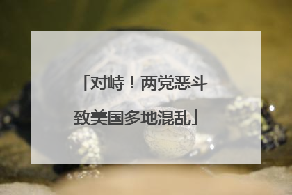 对峙！两党恶斗致美国多地混乱