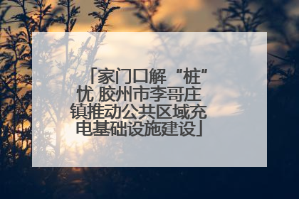 家门口解“桩”忧 胶州市李哥庄镇推动公共区域充电基础设施建设