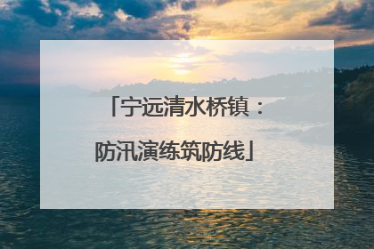 宁远清水桥镇：防汛演练筑防线