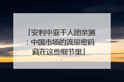 安利中亚千人团亲测：中国市场的流量密码 藏在这些细节里