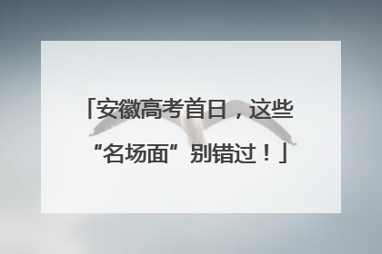 安徽高考首日，这些“名场面”别错过！