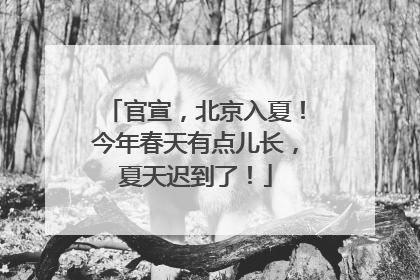 官宣，北京入夏！今年春天有点儿长，夏天迟到了！